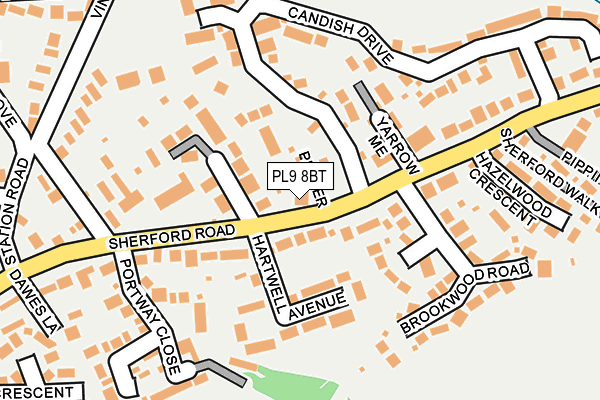 PL9 8BT map - OS OpenMap – Local (Ordnance Survey)