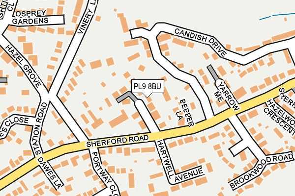 PL9 8BU map - OS OpenMap – Local (Ordnance Survey)