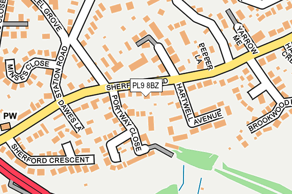 PL9 8BZ map - OS OpenMap – Local (Ordnance Survey)