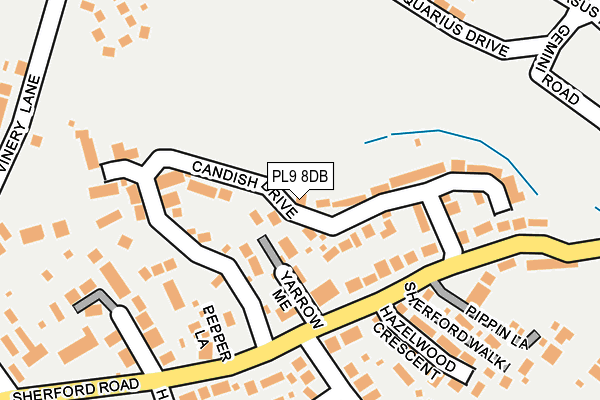 PL9 8DB map - OS OpenMap – Local (Ordnance Survey)