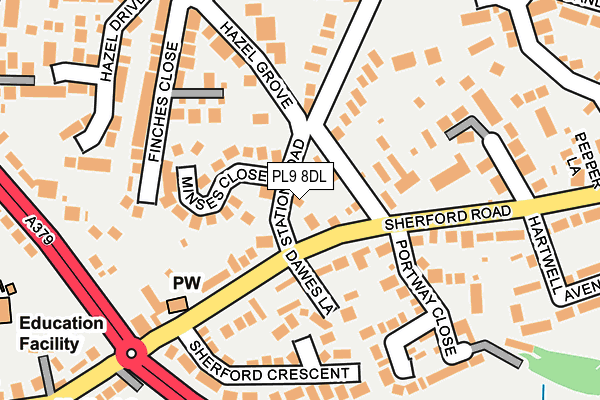 PL9 8DL map - OS OpenMap – Local (Ordnance Survey)