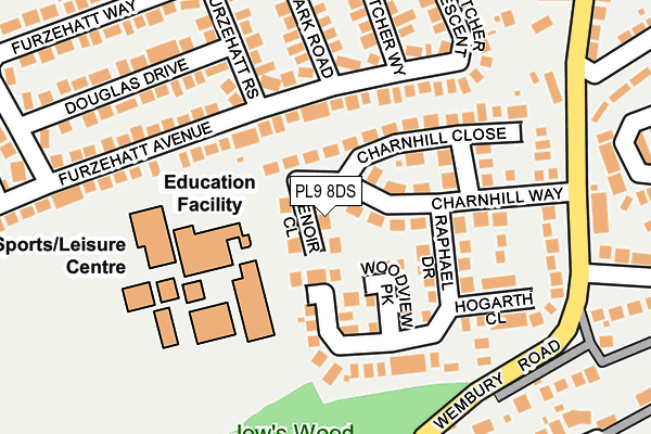 PL9 8DS map - OS OpenMap – Local (Ordnance Survey)