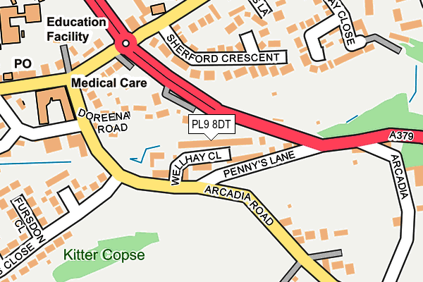 PL9 8DT map - OS OpenMap – Local (Ordnance Survey)