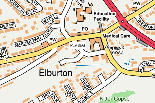 PL9 8EG map - OS OpenMap – Local (Ordnance Survey)