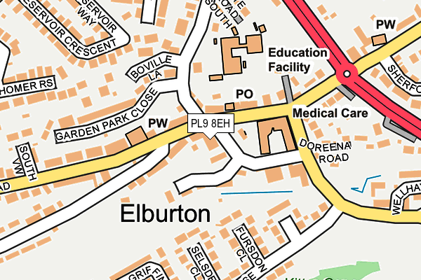 PL9 8EH map - OS OpenMap – Local (Ordnance Survey)