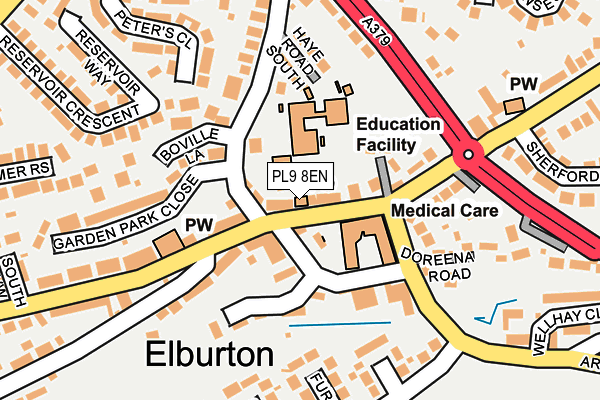 PL9 8EN map - OS OpenMap – Local (Ordnance Survey)