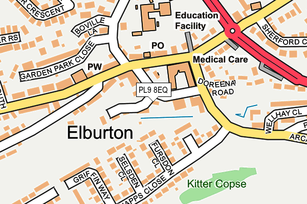 PL9 8EQ map - OS OpenMap – Local (Ordnance Survey)