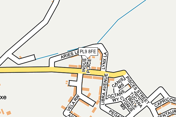 PL9 8FE map - OS OpenMap – Local (Ordnance Survey)