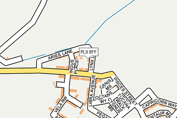 PL9 8FF map - OS OpenMap – Local (Ordnance Survey)