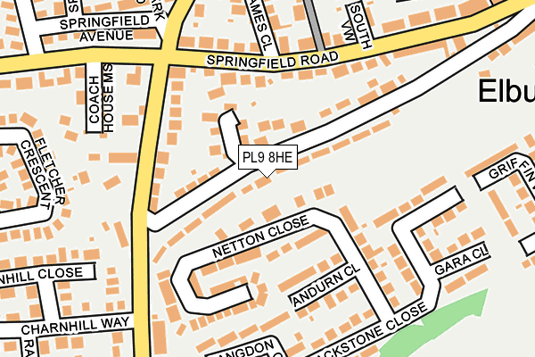 PL9 8HE map - OS OpenMap – Local (Ordnance Survey)