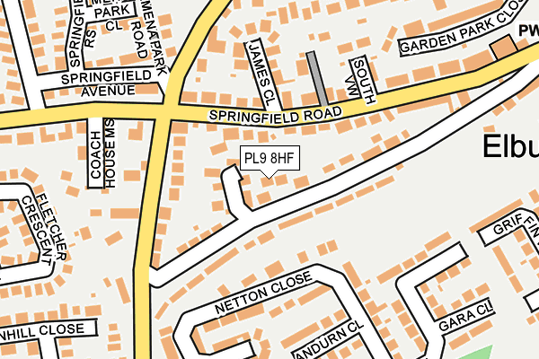 PL9 8HF map - OS OpenMap – Local (Ordnance Survey)