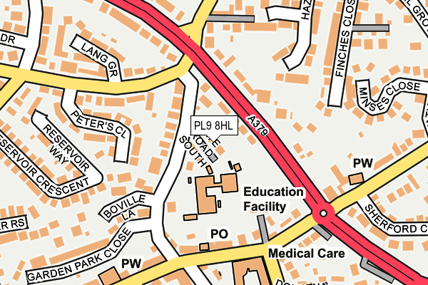 PL9 8HL map - OS OpenMap – Local (Ordnance Survey)