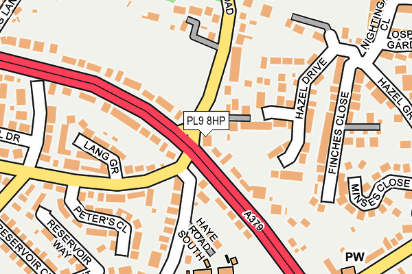 PL9 8HP map - OS OpenMap – Local (Ordnance Survey)