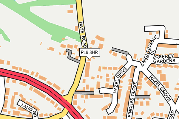 PL9 8HR map - OS OpenMap – Local (Ordnance Survey)