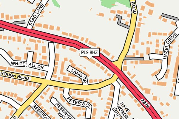 PL9 8HZ map - OS OpenMap – Local (Ordnance Survey)