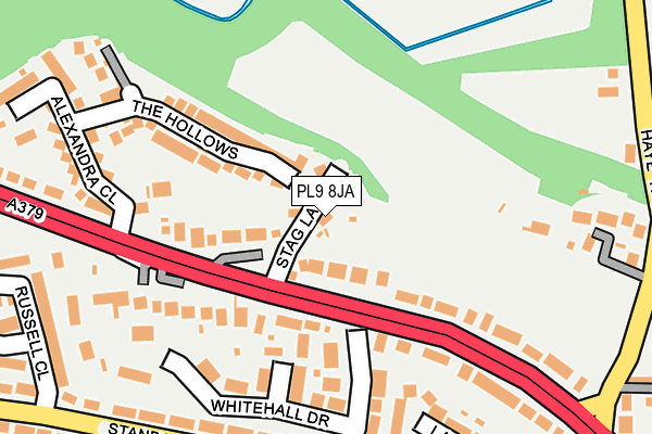 PL9 8JA map - OS OpenMap – Local (Ordnance Survey)