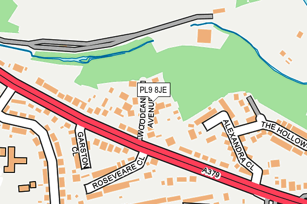 PL9 8JE map - OS OpenMap – Local (Ordnance Survey)