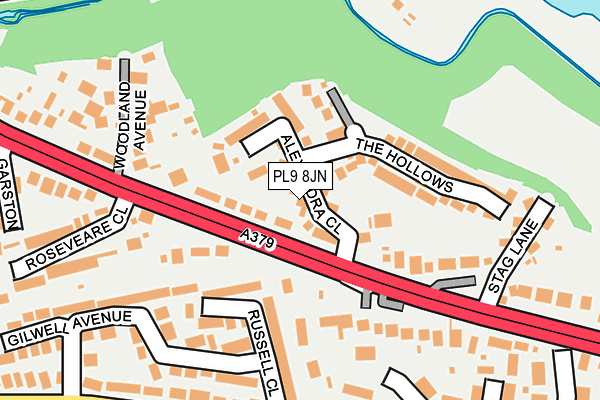 PL9 8JN map - OS OpenMap – Local (Ordnance Survey)