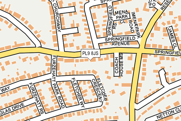 PL9 8JS map - OS OpenMap – Local (Ordnance Survey)