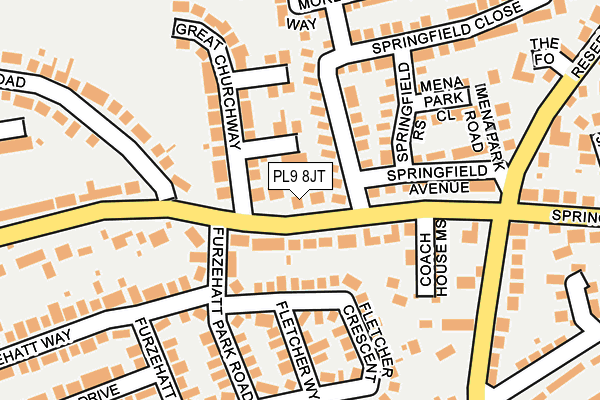 PL9 8JT map - OS OpenMap – Local (Ordnance Survey)