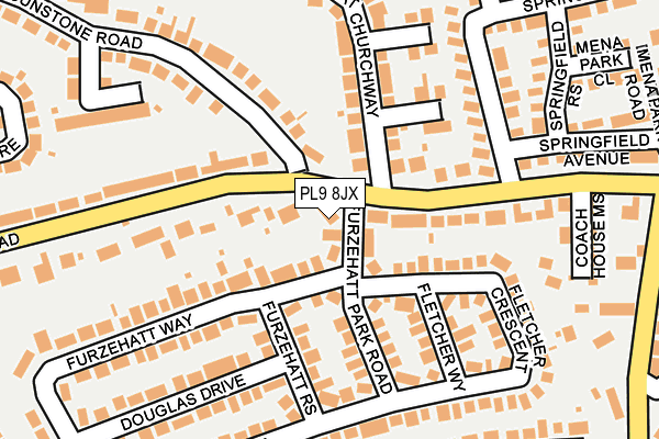 PL9 8JX map - OS OpenMap – Local (Ordnance Survey)