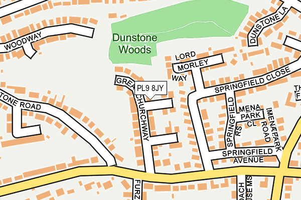 PL9 8JY map - OS OpenMap – Local (Ordnance Survey)