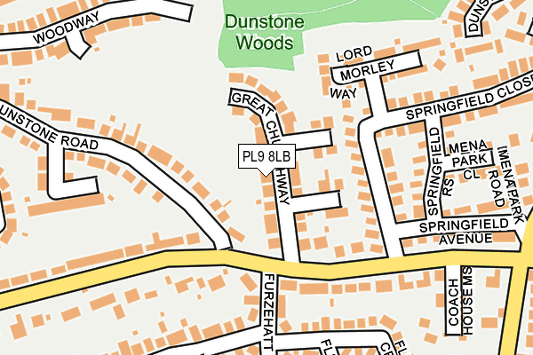 PL9 8LB map - OS OpenMap – Local (Ordnance Survey)