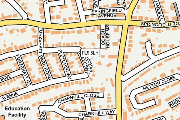 PL9 8LH map - OS OpenMap – Local (Ordnance Survey)