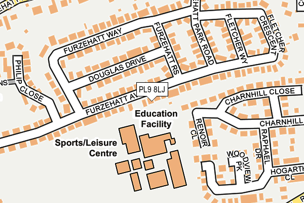 PL9 8LJ map - OS OpenMap – Local (Ordnance Survey)