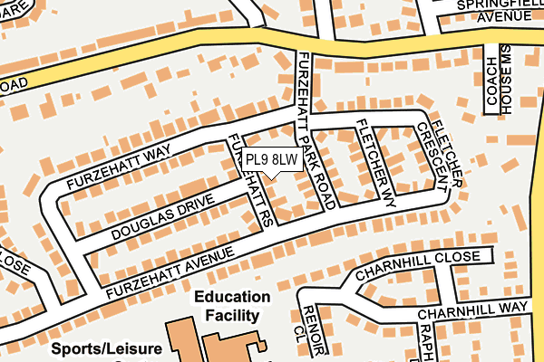 PL9 8LW map - OS OpenMap – Local (Ordnance Survey)