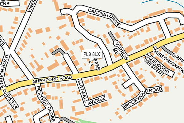 PL9 8LX map - OS OpenMap – Local (Ordnance Survey)