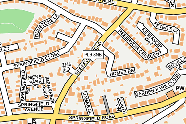 PL9 8NB map - OS OpenMap – Local (Ordnance Survey)