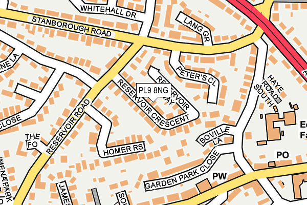 PL9 8NG map - OS OpenMap – Local (Ordnance Survey)