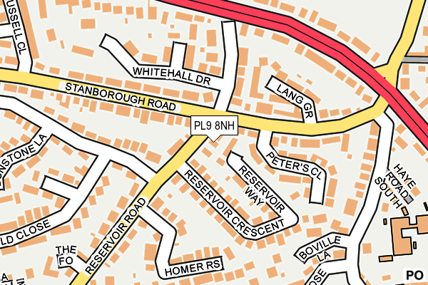 PL9 8NH map - OS OpenMap – Local (Ordnance Survey)