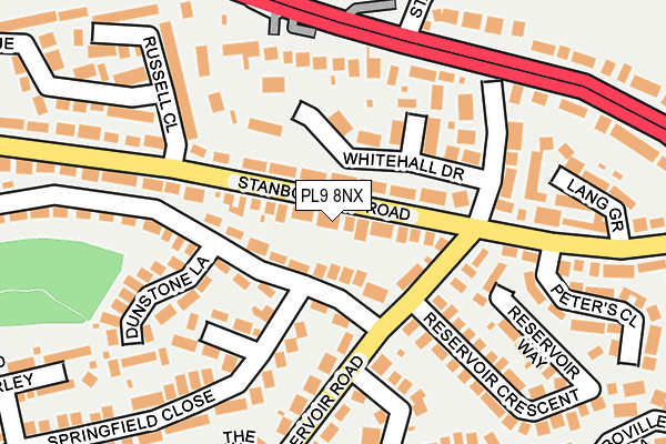 PL9 8NX map - OS OpenMap – Local (Ordnance Survey)