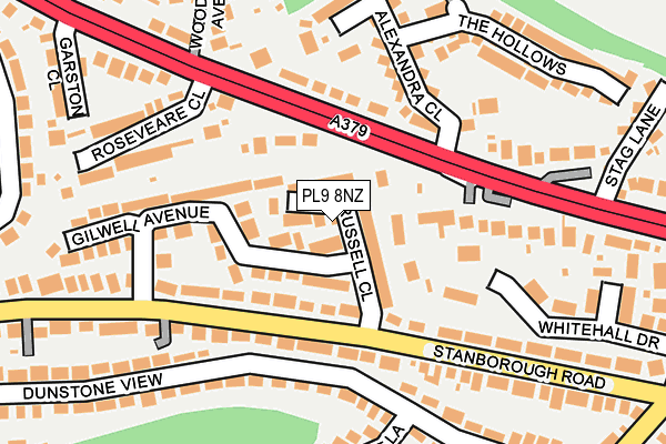 PL9 8NZ map - OS OpenMap – Local (Ordnance Survey)