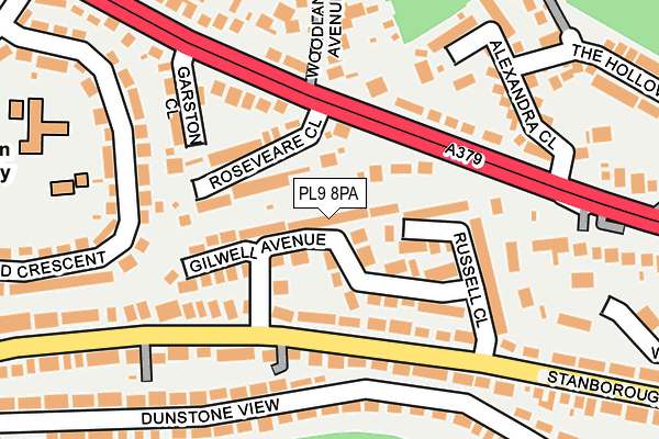 PL9 8PA map - OS OpenMap – Local (Ordnance Survey)
