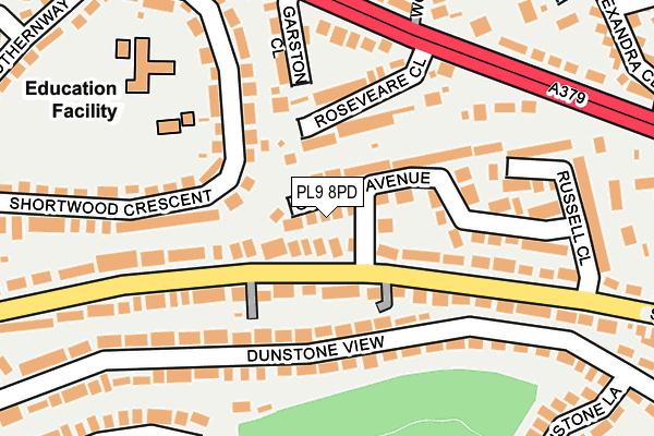 PL9 8PD map - OS OpenMap – Local (Ordnance Survey)