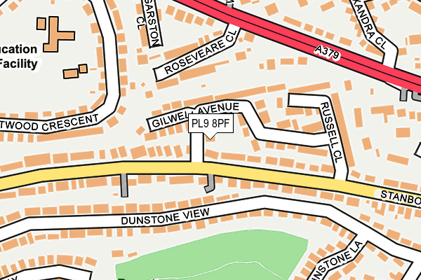 PL9 8PF map - OS OpenMap – Local (Ordnance Survey)