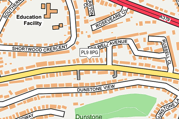 PL9 8PG map - OS OpenMap – Local (Ordnance Survey)