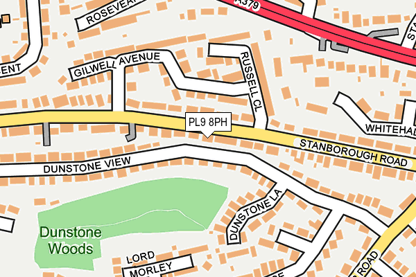 PL9 8PH map - OS OpenMap – Local (Ordnance Survey)