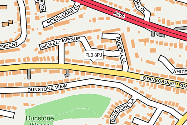 PL9 8PJ map - OS OpenMap – Local (Ordnance Survey)