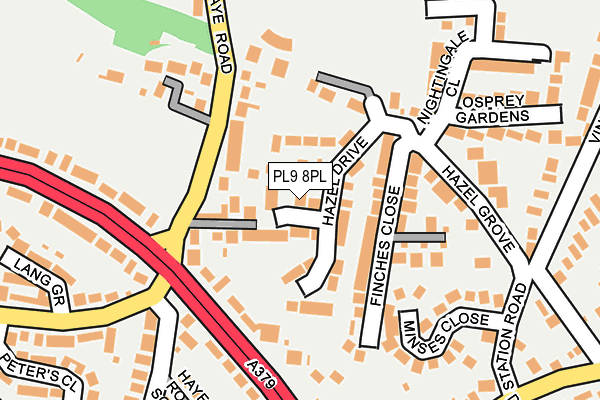 PL9 8PL map - OS OpenMap – Local (Ordnance Survey)