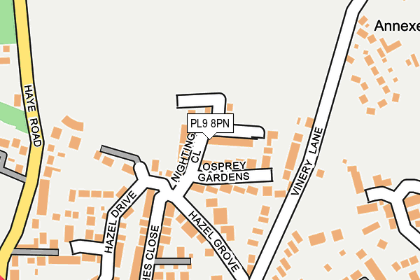 PL9 8PN map - OS OpenMap – Local (Ordnance Survey)