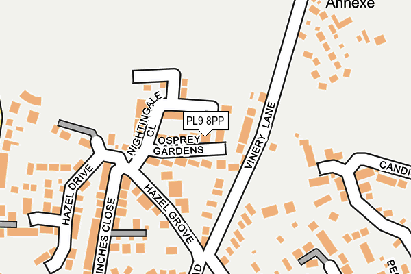 PL9 8PP map - OS OpenMap – Local (Ordnance Survey)