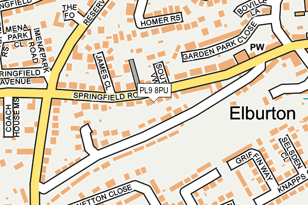 PL9 8PU map - OS OpenMap – Local (Ordnance Survey)