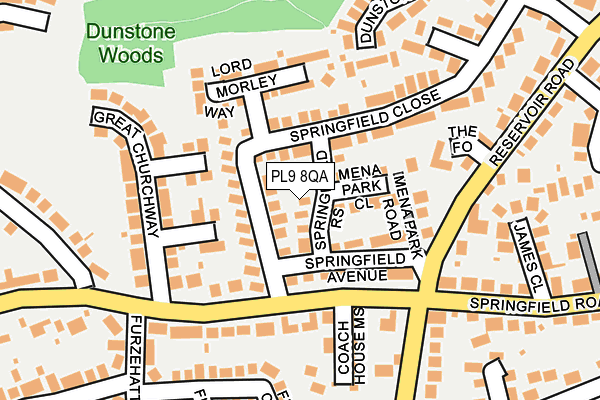 PL9 8QA map - OS OpenMap – Local (Ordnance Survey)