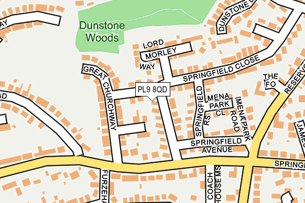 PL9 8QD map - OS OpenMap – Local (Ordnance Survey)