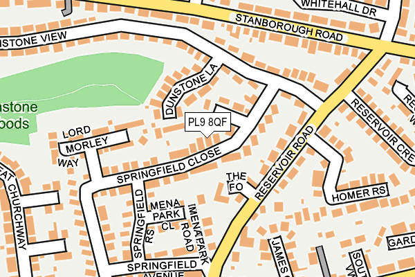 PL9 8QF map - OS OpenMap – Local (Ordnance Survey)