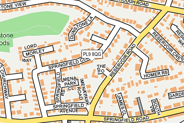 PL9 8QG map - OS OpenMap – Local (Ordnance Survey)